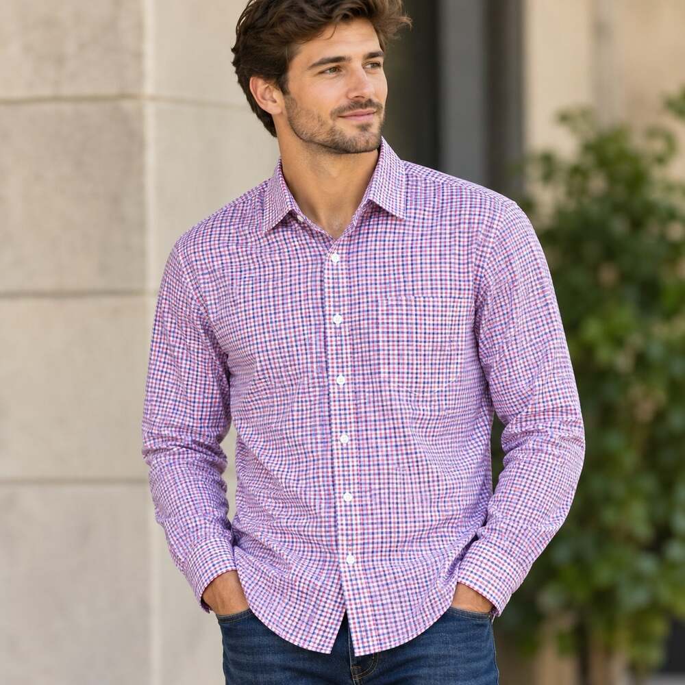 Lauren Ralph Lauren Classic Fit Non-Iron Check Dress Shirt 15 32/33